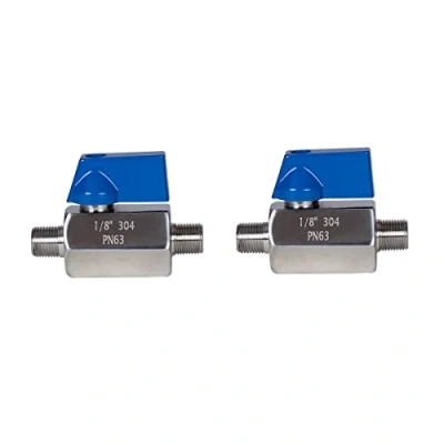Image of JIVTO Stainless Steel Mini Ball Valve 1/8&quot; BSP,Male to Male,Shut Off (Pack of 2)