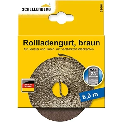 Image of Schellenberg 36004 Roller Shutter Belt 23 mm / 6 m Brown