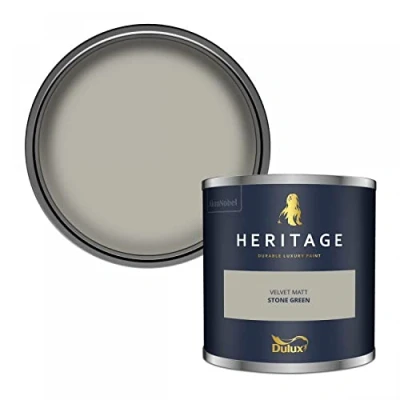 Image of Dulux Trade Heritage Velvet Matt Emulsion Stone Green (1 Litre)