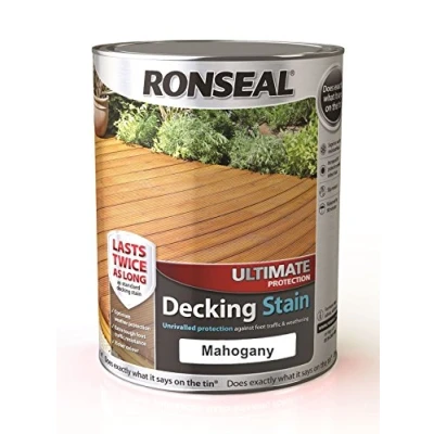 Image of Ronseal Ultimate Protection Decking Stain Rich Mahogany 5L