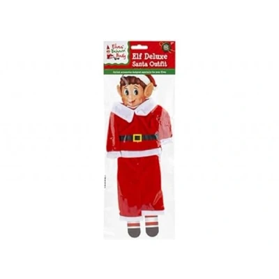 Image of PMS 500153 Elves Behavin Badly Santa Outfit Red 1 Pack Accessory, Muliticolor