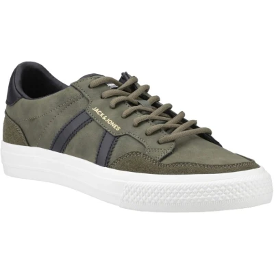 Image of Jack &amp; Jones Jfwmorden Trainers, Men&#039;s, Size: 8, Olive night/anthracite Imitation leather/ textile
