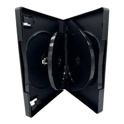 Image of 1 x Dragon Trading 5 Disc Black M Lock CD DVD Blu Ray Case to Hold Discs With 26mm Spine And Booklet Clips For Brochure Na Outer Plastic Sleeve Artwork Inlay
