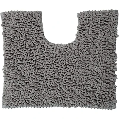 Image of Sealskin Twist Pedestal Mat, Microfibre, Grey, 45 x 3 50 cm