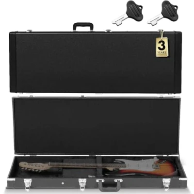Image of CAHAYA Electric Guitar Hard Shell Case Portable Square Hardshell for Standard Guitars Black, CY0209