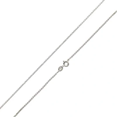 Image of Schöner SD Fine Necklace 925 Silver Rhodium Plated Children&#039;s Rolo Chain 42 cm