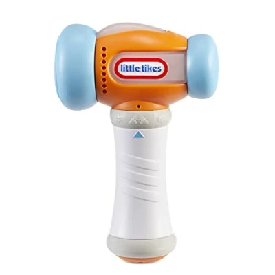 Image of Little tikes 658426 Learn Hammer with #s, Sounds, and Lights Soft Textured Grip for Hands Counting Toy Toddlers, Two Languages, French English Kids Ages 9 Months Plus