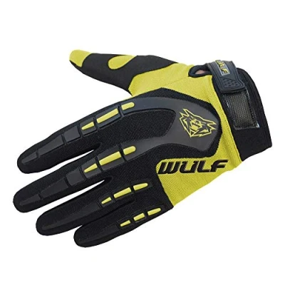 Image of Wulfsport Adult Attack Motocross Gloves MX Motorcycle Motorbike Yellow M