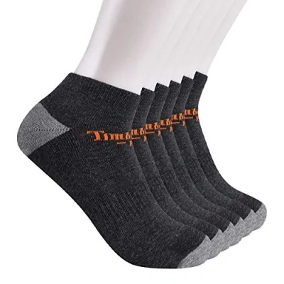 Image of Timberland PRO Men&#039;s TB219978TA Performance Low Cut Socks 6 Pack Large Charcoal Heather