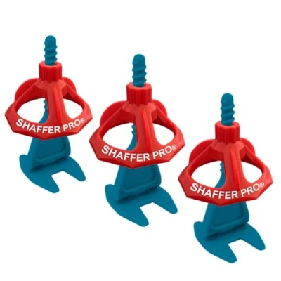 Image of Tile Levelling System spacers 2 mm 200 Clips + 100 Reusable twisters 3 19 Thick SHAFFER PRO Tiling Tools Laying aid for Floor Tiles/Wall Tiles Installation kit