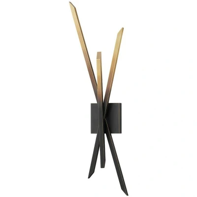 Image of Gansevoort Led Wall Sconce Gradient Brass, Glass, 2500K