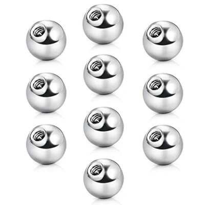 Image of VCMART 10pcs Stainless Steel Piercing Replacement Balls