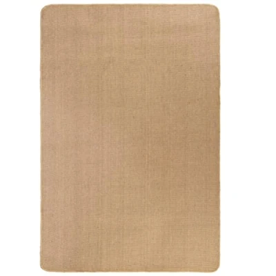 Image of Sufrk Area Rug Jute with Latex Backing 70x130 cm Natural Colour,Jute Rug,Area 100% Fibre Handwoven,Braided for Home,Living Room,Floor Carpet