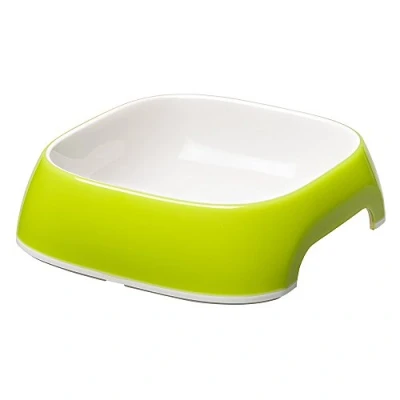 Image of Ferplast Glam Dog Bowls Fashionable, Non Slip Plastic Food Bowl and Water Bowl, Easy to Clean, 0,75 Liter, Green