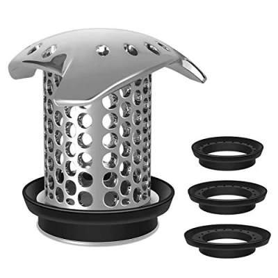 Image of LEKEYE Drain Hair Catcher, Stainless Steel Protector Durable Tub Strainer Easy Clean Trap for Shower