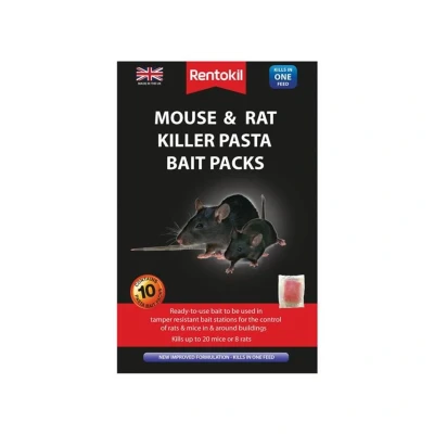 Image of Rentokil Mouse &amp; Rat Killer Pasta Bait Packs 10 Sachet