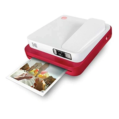 Image of KODAK Smile Classic Digital Instant Camera with Bluetooth (Red) 16MP Pictures, 35 Prints per Charge Includes Starter Pack 3.5 x 4.25&quot; ZINK Photo Paper, Sticker Frames Edition