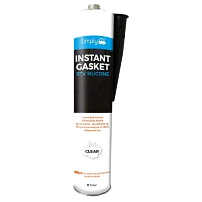 Image of Simply SR 002 Clear RTV Silicone Instant Gasket Temperature Resistant Up to 200 degrees Easy Apply Waterproof Seal Flexible Low Dirt Pick