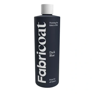 Image of FabriCoat Fabric Paint Used for Restoring or Changing the Colour of Upholstery, Soft Furnishings, Car Interiors, Clothing, &amp; Footwear. (500ml, Dark Blue)