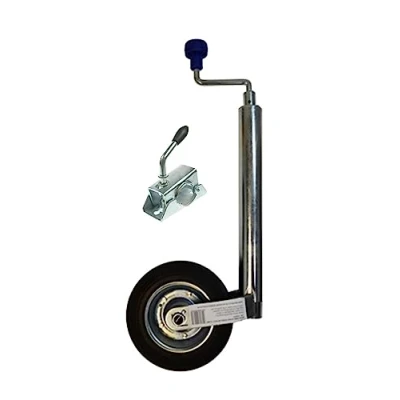Image of leisure MART 48mm Jockey Wheel and Clamp with Solid for Trailers Caravans LMX2401