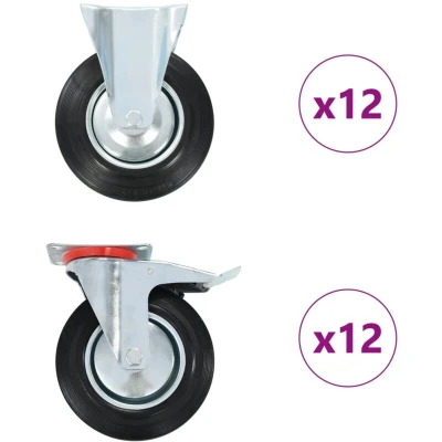 Image of vidaXL 24 pcs Casters 200 mm