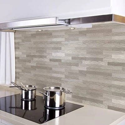 Image of Wall Sticker Kitchen Texture Birch 180_x_60_cm 100% Made in Italy with Non Toxic, Fireproof and Water Resistant Ink
