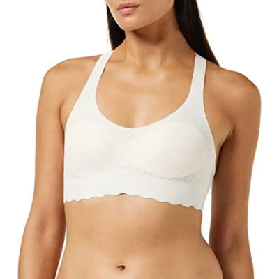 Image of Sloggi Women&#039;s Zero Feel Lace Non Wired Top Beige, X Small