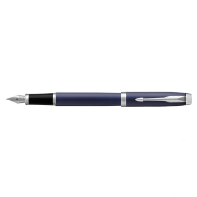 Image of Parker IM Fountain Pen Matte Blue Medium Nib with Ink Refill Gift Box