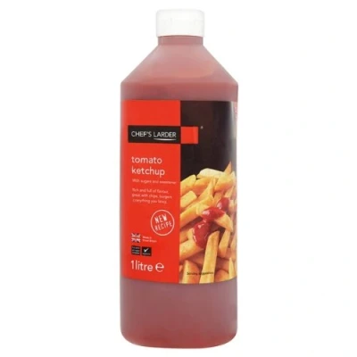 Image of Chef&#039;s Larder Tomato Ketchup 1L (Pack of 6 x 1Ltr)