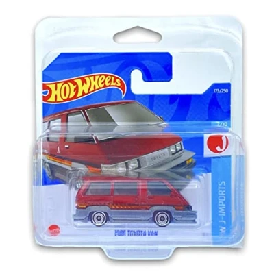 Image of Hot Wheels 1986 Toyota Van (Red) 7/10 HW J Imports 2022 173/250 (Short Card) *** COMES IN A KLAS CAR KEEPER PROTECTIVE COLLECTORS CASE HCT15