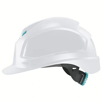Image of uvex pheos planet B WR protective helmet, ventilated work helmet for construction site, white, 52 61 cm