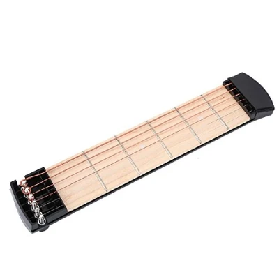 Image of Pocket Guitar, 6 Frets Left Hand Portable Guitar Practical Neck Acoustic Tool Chord Trainer Guitars Assister, Correct