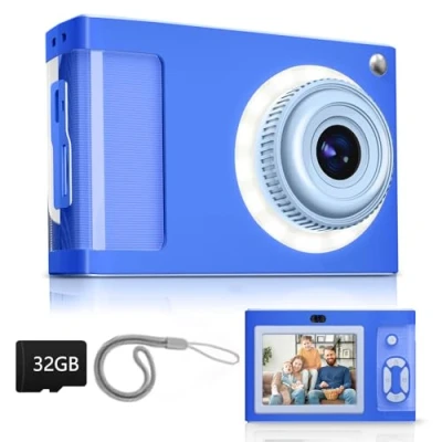 Image of Digital Camera,ARNSSIEN 1080P Vintage Camera for Kids,2.4 Screen Kids with 16 LED Filling Lights, Cheap Gift Older Kids, Teens, Students, Beginners