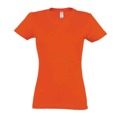 Image of SOLS Womens/Ladies Imperial Heavy Short Sleeve T Shirt (Orange) Cotton Size Large