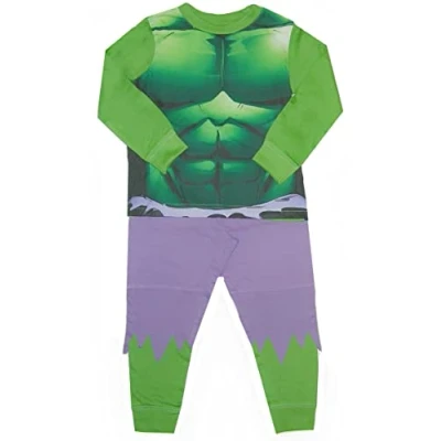 Image of Boys Hulk Pyjamas Marvel Avengers (7 8 Years, Dressup)