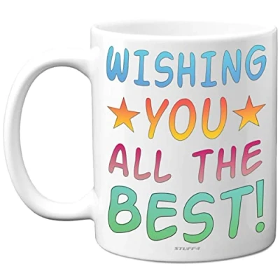 Image of Stuff4 Leaving Gifts for Men or Women Wishing You All The Best 11oz Ceramic Dishwasher Safe Mugs Presents Colleagues, Funny Women, New Job