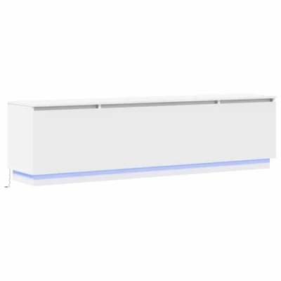 Image of vidaXL TV cabinet with LED White 180x38x49 cm Engineered Wood