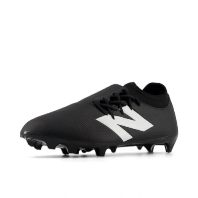 Image of New Balance Unisex Adult Furon V7 Dispatch FG Soccer Shoe, Black/White/True Red, 13 Wide Women/11.5 Men