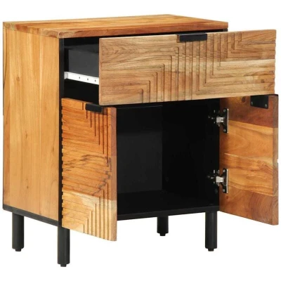 Image of vidaXL Bedside Cabinet 50x33x60 cm Solid Wood Acacia