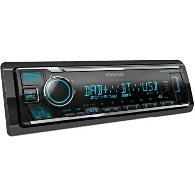 Image of Kenwood KMM BT508DAB USB Car Radio with DAB+ &amp; Bluetooth Hands Free Kit (Amazon Alexa, Sound Processor, USB, AUX, 2 x Pre Out 2.5 V, 4 50 Watt, VAR. lighting, including antenna)