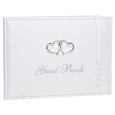 Image of Shudehill Giftware 2949766 White Wedding Bridal Guest Book Decorations, Gifts