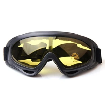Image of OYMI UV Protection Windproof Dustproof Outdoor Sports Ski Glasses Army Tactical Military Airsoft Goggles Snowmobile Bicycle Motorcycle Football Safety Protective (Black, Yellow)