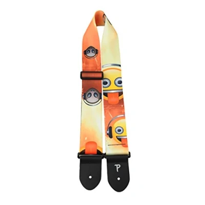 Image of Perris Leathers LPCPE 8205 2.5&quot; Heat Transfer Emoji Guitar Strap, Party Time Rave