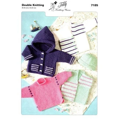 Image of Teddy DK Knitting Pattern Childrens Jacket 7185