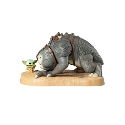 Image of Funko Star Wars: The Book of Boba Fett Super Sized Jumbo POP! Vinyl figurine Grogu with Rancor 25 cm