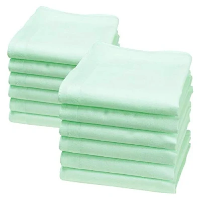 Image of merrysquare Little Handkerchiefs Size 9 inches square 100% Cotton LILLIPUT Model (Light Green)