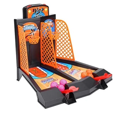 Image of Basketball Shooting Game, 2 Player Kids Tabletop Arcade Game Desktop Intelligence Toy Set with 6 Balls for Children Gift Outdoor