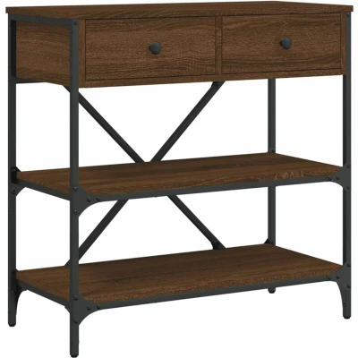 Image of vidaXL Console Table End Hallway Sofa Brown Oak Engineered Wood