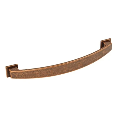 Image of Solmer LTD Hafele Augusta Cup Bow Knob Handles Antique Copper Kitchen Furniture Cabinet (Bow 128mm)