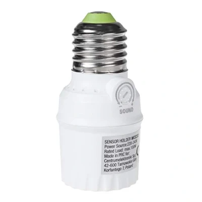 Image of Maclean MCE232 Lampholder with Motion Sensor and Twilight E27 Socket Adapter Detection Range 360 ​​ Automatic Lighting (Sound Sensor)